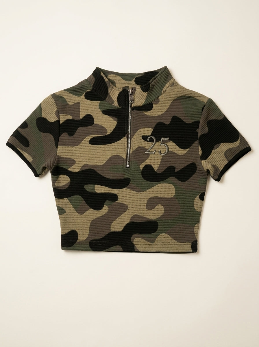 the terrain - camo quarter-zip top