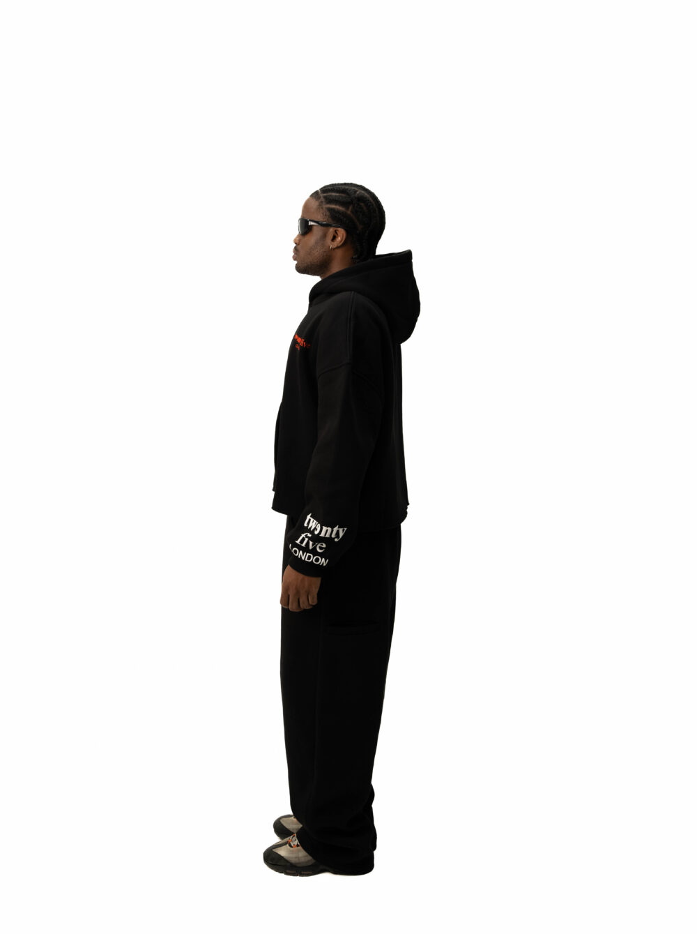 OFF-DUTY LOUNGE CROP HOODIE - BLACKOUT - Image 3