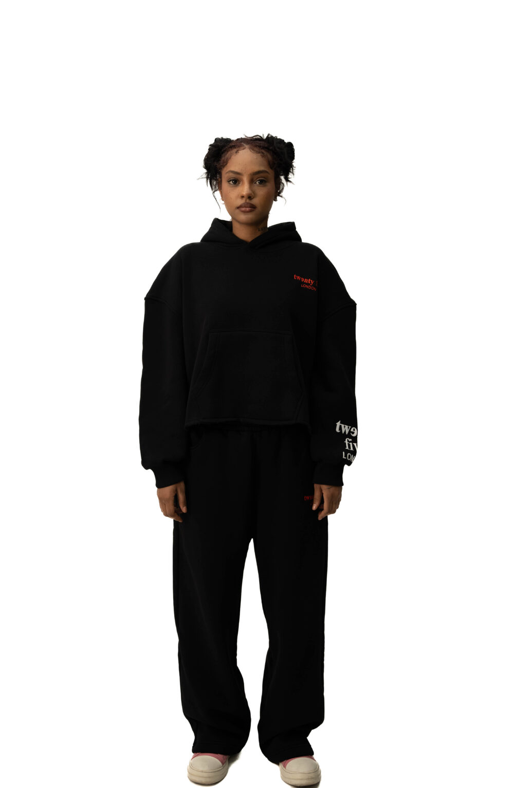 OFF-DUTY LOUNGE CROP HOODIE - BLACKOUT - Image 2
