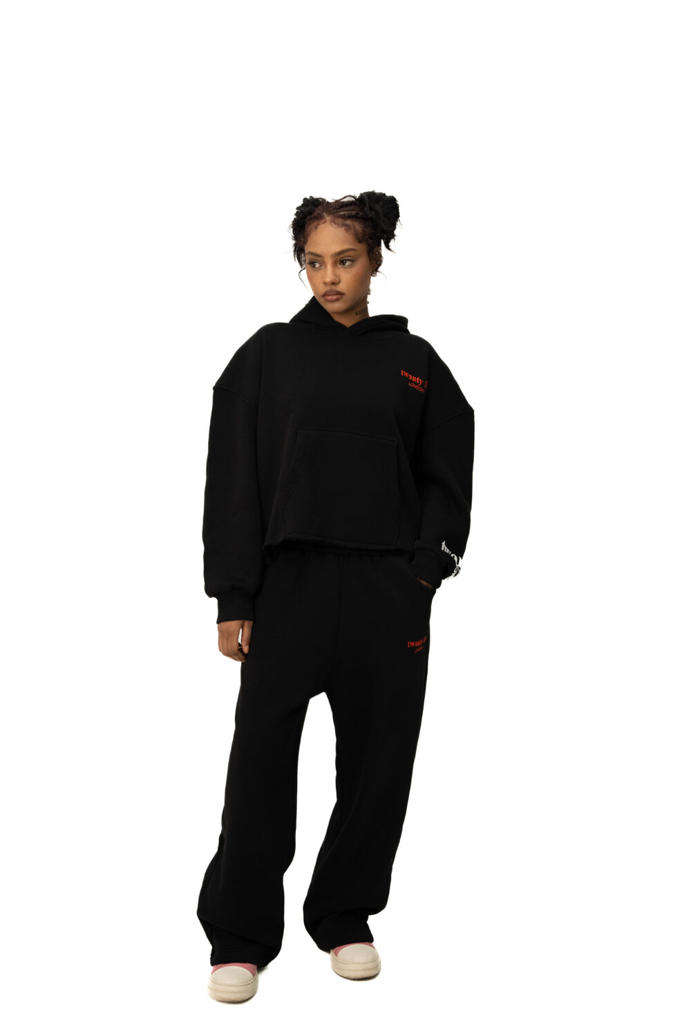 OFF-DUTY LOUNGE CROP HOODIE - BLACKOUT - Image 3